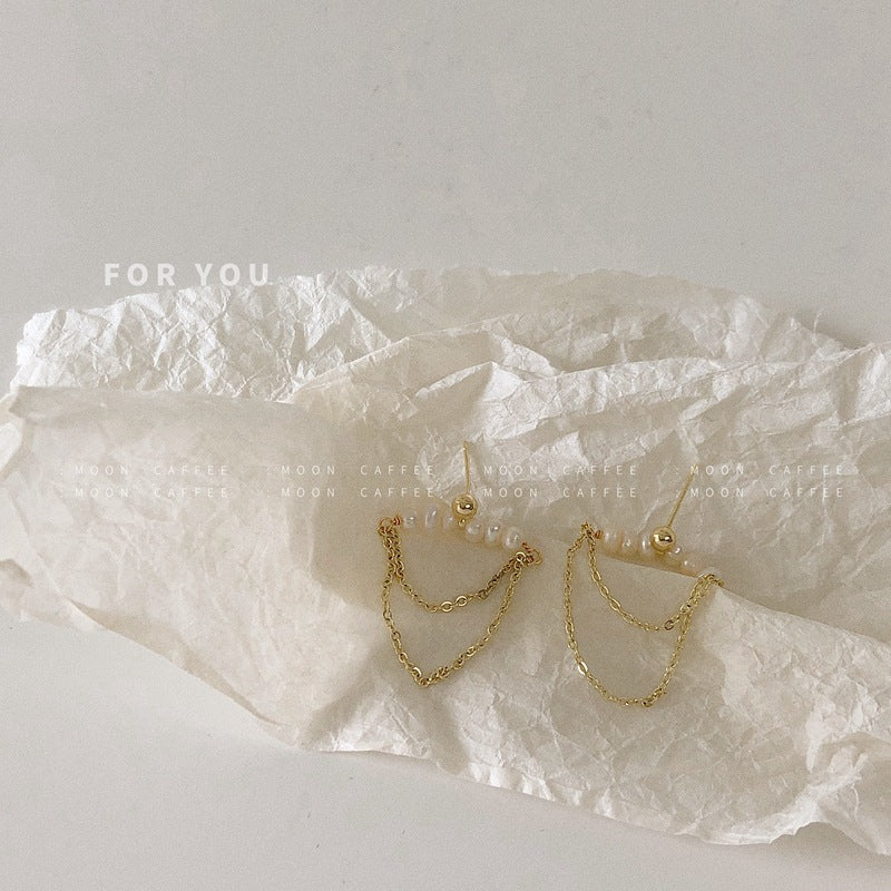 Pearl Tassel Earrings