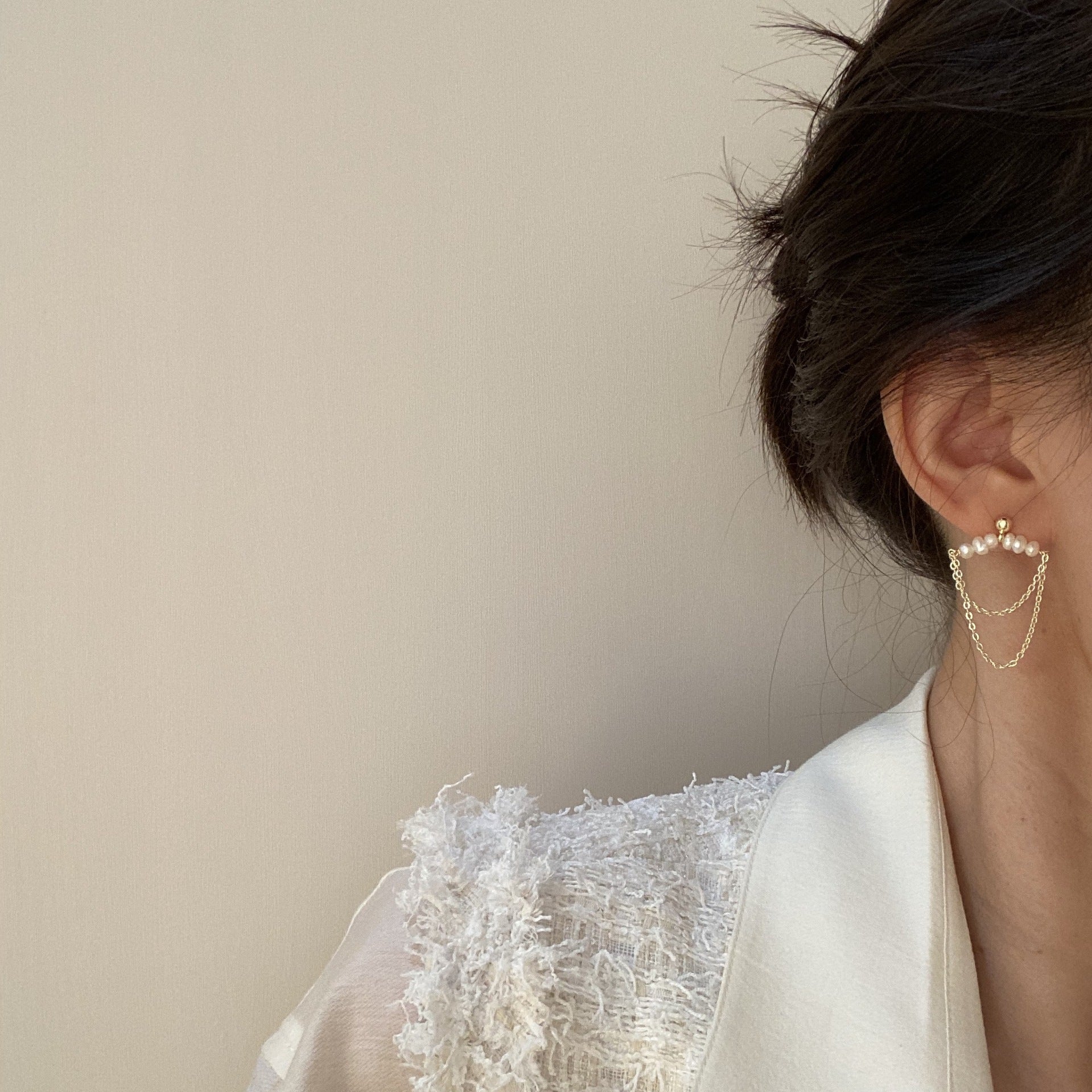Pearl Tassel Earrings