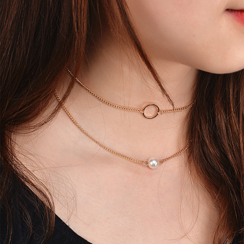 Pearl Multilayer Set Necklace