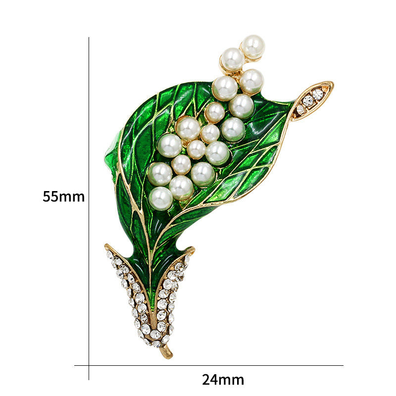 Women's Fashionable Simple Alloy Pearl Brooch