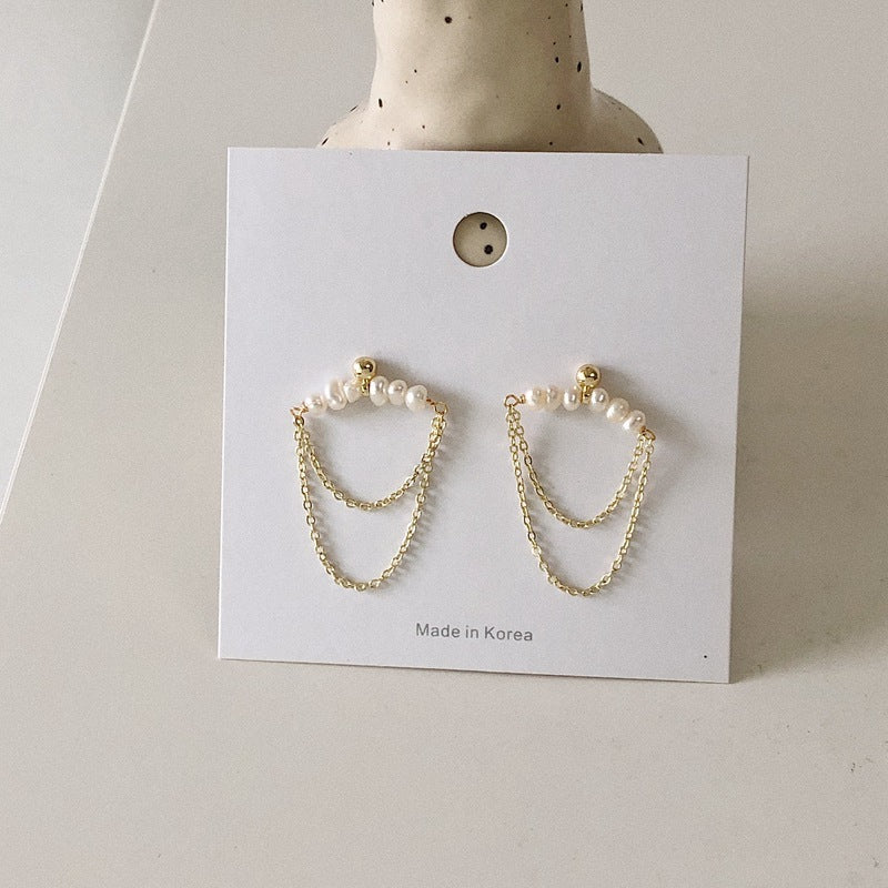 Pearl Tassel Earrings