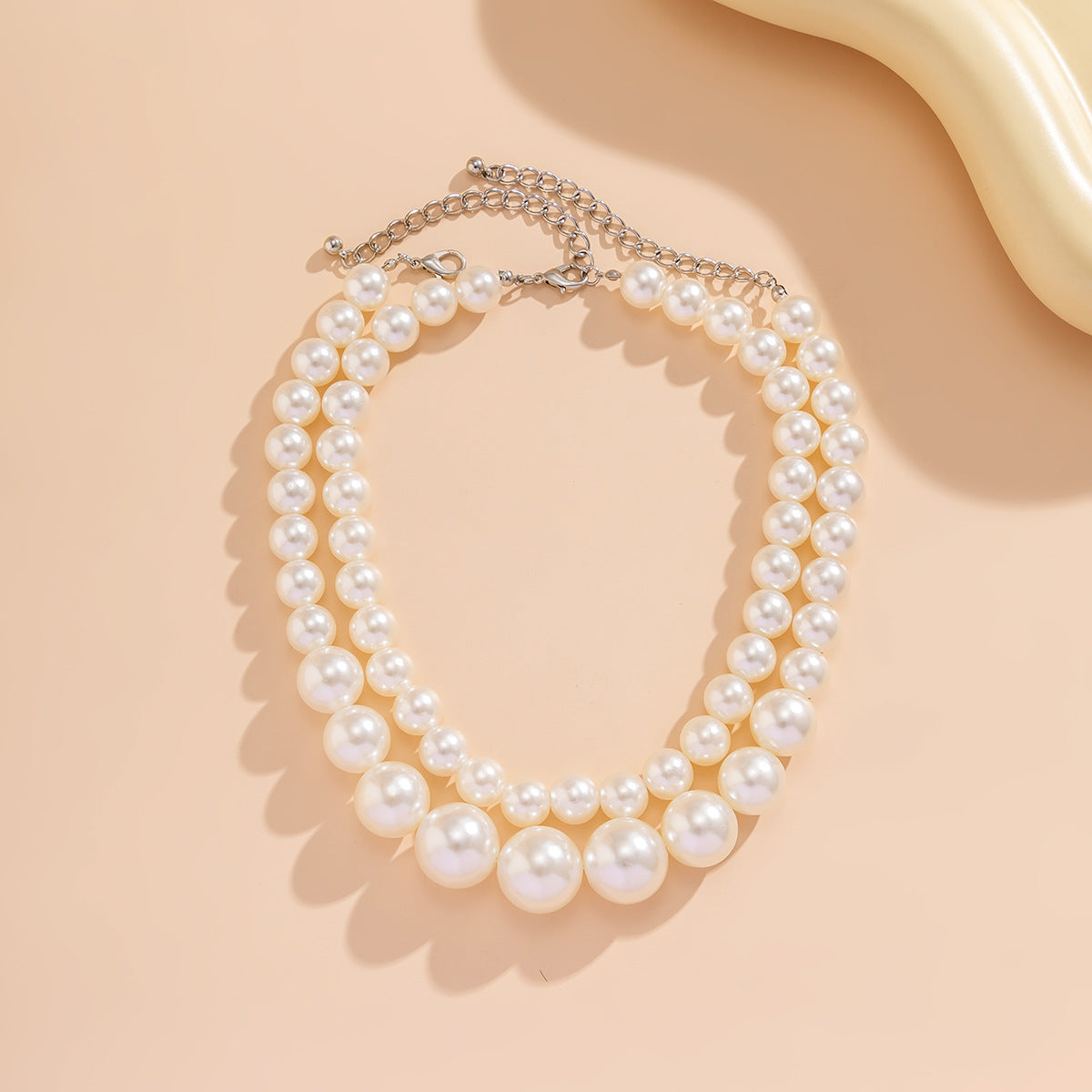 Exaggerated Big Pearl Grace Choker All-match Clavicle Chain Multi-layer Beaded Necklace For Women