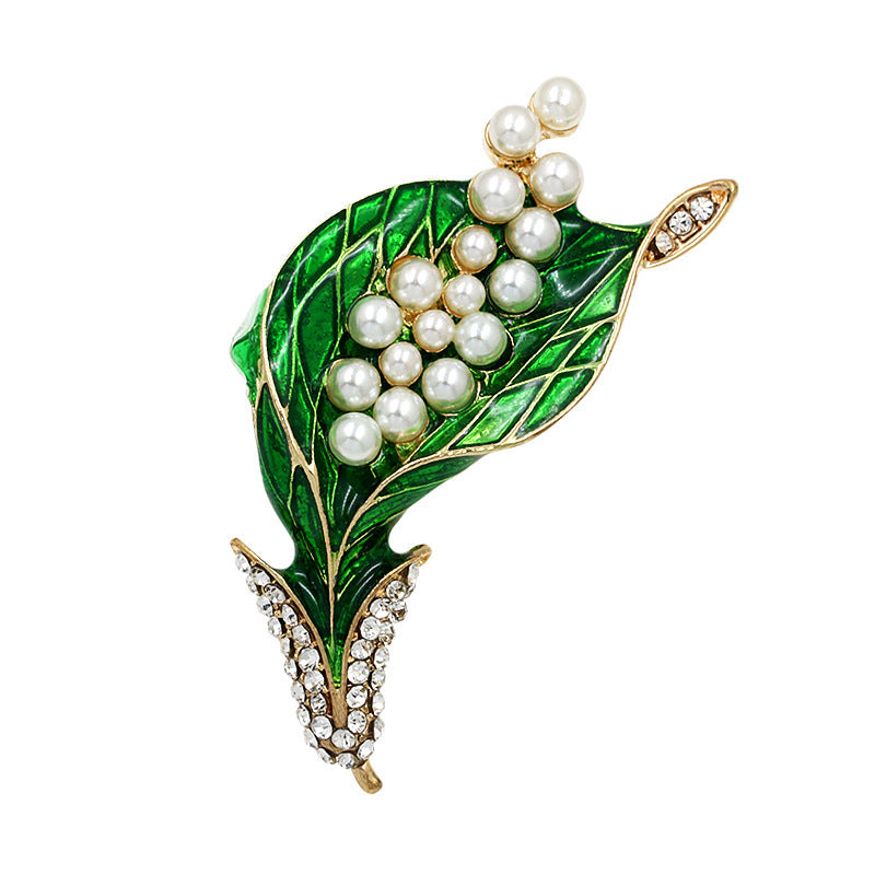 Women's Fashionable Simple Alloy Pearl Brooch